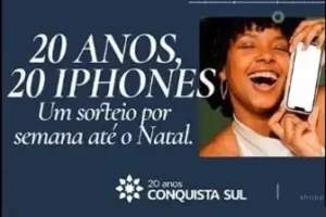 promoção 20 anos Shopping Conquista Sul